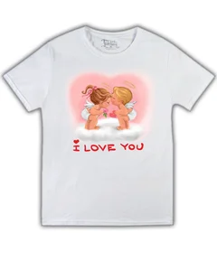 Прикольные футболки: I love you - ангелочки